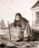 Преподобный Серафим Саровский, идущий в храм