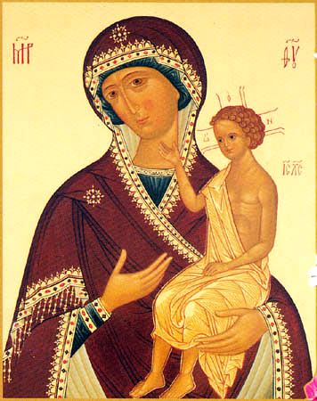 Этот образ Божьей Матери является списком из древнего византийского аналога.