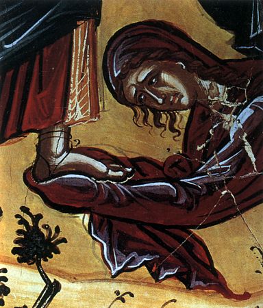 Мария Вифанская омывает ноги Спасителя