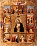 Преподобный Серафим Саровский с 12 клеймами жития