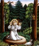 Преподобный Серафим Саровский в молении на камне