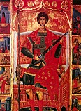 Великомученик Георгий Победоносец на троне