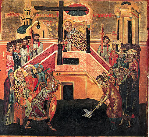 Обретение Честного креста и гвоздей св. равноапостольной царицею Еленою