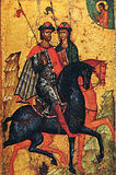 Мученники страстотерпцы благоверные князья Борис и Глеб, во Святом Крещении Роман и Давид. 